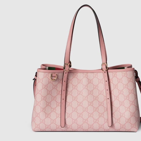 Gucci Pink Tote Bag with Signature Monogram - Picture 1 of 6